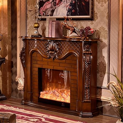 Amazon Co Jp 炎の電気暖炉3d電気暖炉ストーブ暖炉スタンドユニバーサルtvコンソールリビングルーム収納棚エンターテイメントセンター暖炉ヒーター 色 茶色 サイズ 1x102x33cm ホーム キッチン
