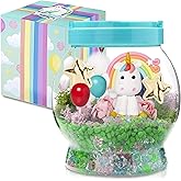 Memory Building CO Light-Up Unicorn Terrarium Kit for Kids - Christmas & Birthday Gift for Girl or Boy - Best Unicorn Toys & Kits, Arts & Crafts Gifts for Girls & Boys Age 4 5 6 7 8 9 10-12 Year Old