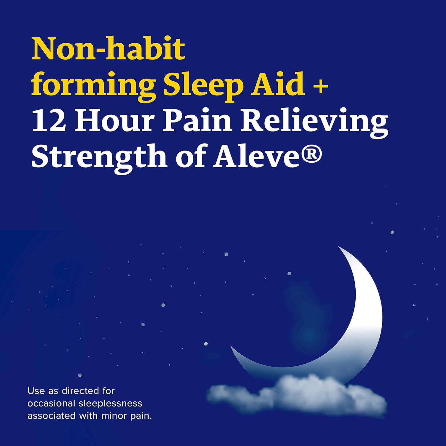 Aleve PM Caplets with Naproxen Sodium, 220mg (NSAID) Pain Reliever/Fever Reducer/Sleep Aid, 80 Count: Health & Personal Care