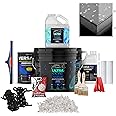 Epoxy Floor Kit for Concrete - USA Made - 2X Thicker, Industrial Grade, Residential & Commercial. 300-400 sq ft or 600 sq ft Kits. Many Styles (Medium Gray with Soapstone Marble Flake, 300-400 ft²)