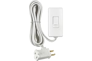 Leviton Table Top Plug in Lamp Dimmer for Dimmable LED, Halogen and Incandescent Bulbs, TBL03-10W, White