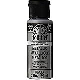 FolkArt K662 Paint Metallic 2OZ, 2 Fl Oz (Pack of 1), Silver Sterling