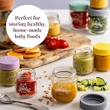 Kilner Kids Glass Baby Jars 6x190ml with Airtight Lids Purple Yellow Turquoise view 6
