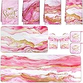 Fourluoo 10 Pcs Kitchen Dish Towels Rugs Oven Mitts and Pot Holders Kit Farmhouse Kitchen Decor Set Gloves Vintage Potholders for Baking Cooking Chef(Pink,Modern)