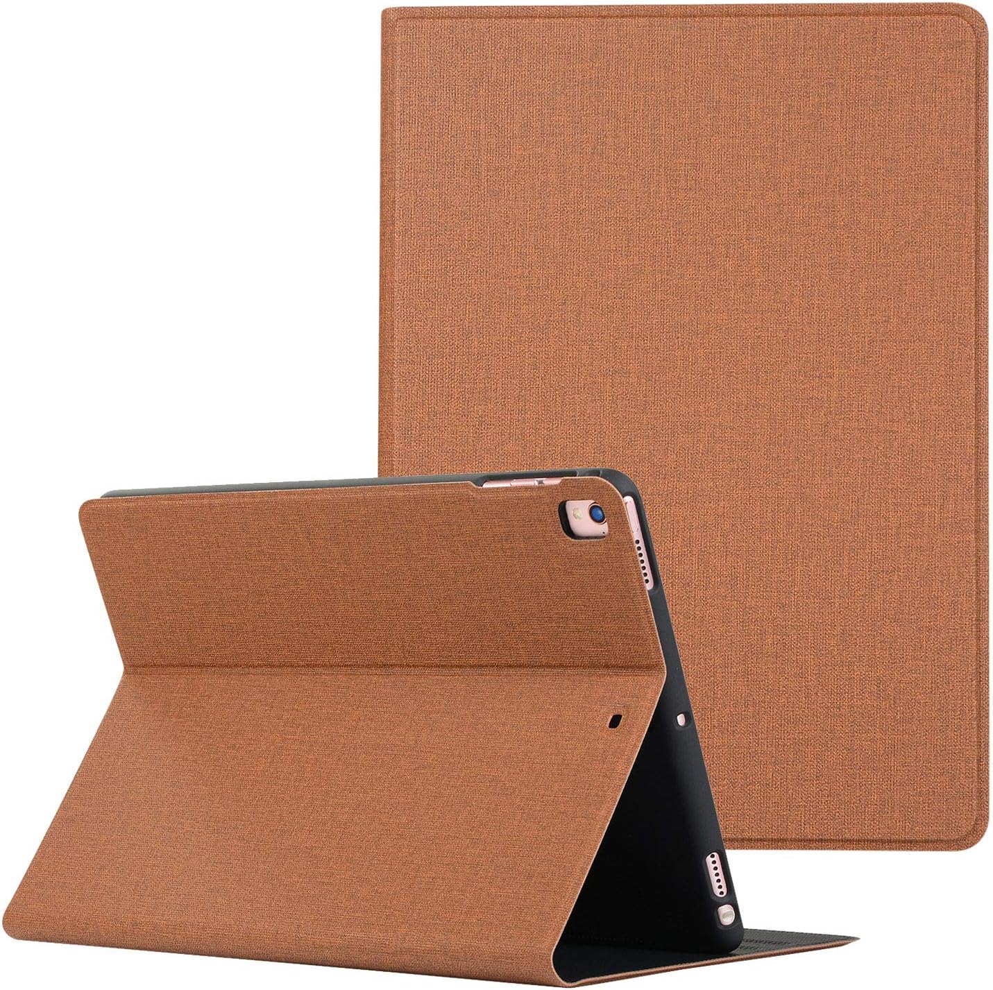 Coopts Case for Apple iPad 10.2 8th/7th Gen 2020/2019 Release,Brown Linen Print Shockproof PU Leather Slim Fit Folio Stand Magnetic Auto Sleep/Wake Full-Body Cover for Apple iPad 10.2" 2020 2019,Brown