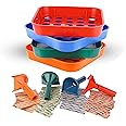 Coin Counters Tubes & Coin Sorters Tray – 4 Color-Coded Coin Sorting Tray and Coin Counting Tubes - Bundle with 100-Count Assorted Coin Roll Wrappers for US Coins