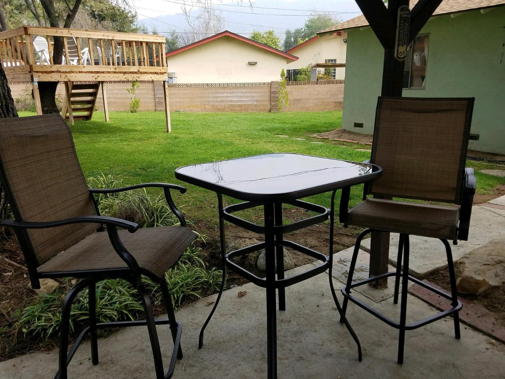 53/mo Finance PHI VILLA 5 PCS Swivel Bar Stools Set, Outdoor Kitchen