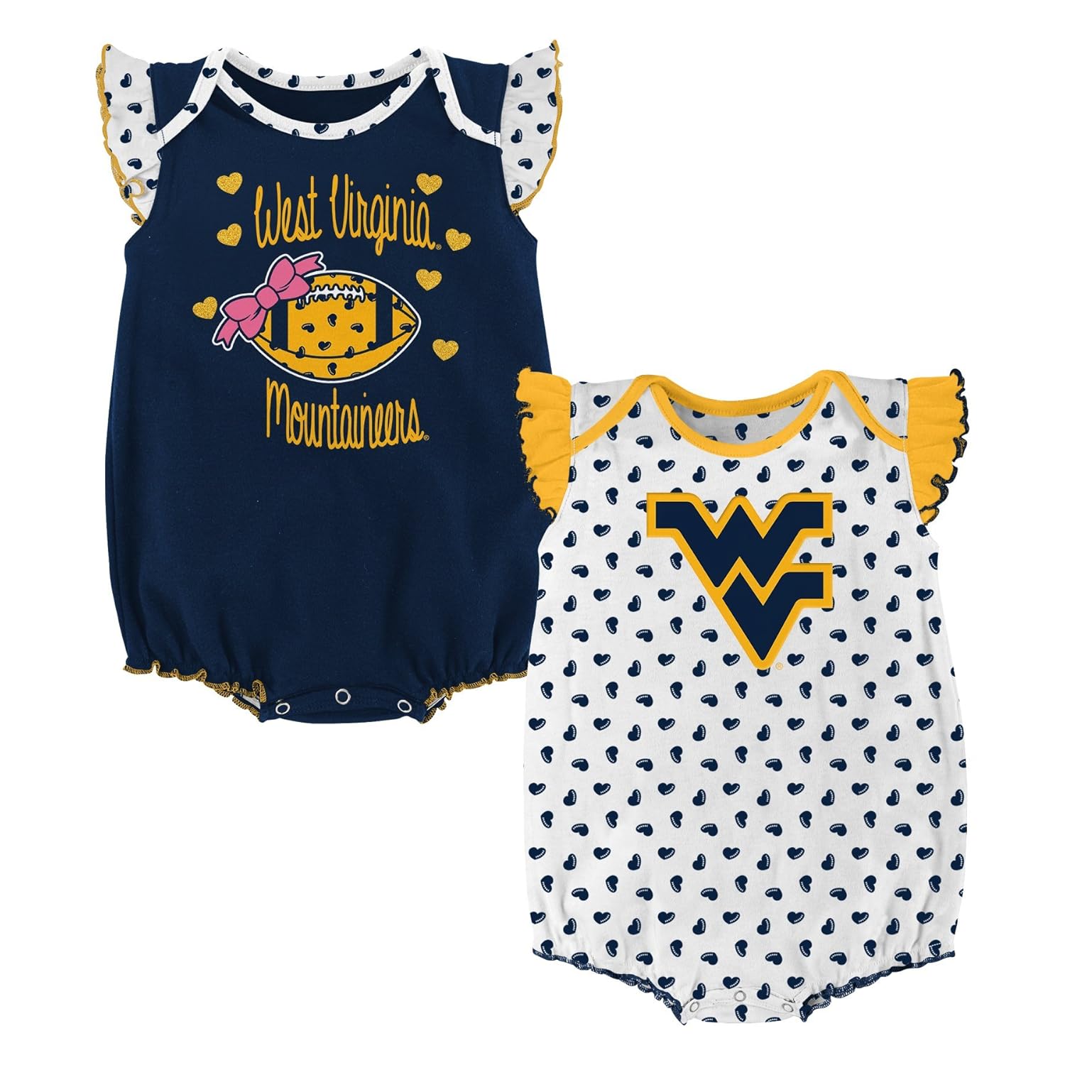 NCAA by Outerstuff NCAA boys Heart Fan 2 Piece Onesie Set
