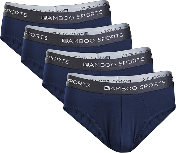 Bamboo Sports Mens No Fly Bamboo Underwear Briefs Super Soft