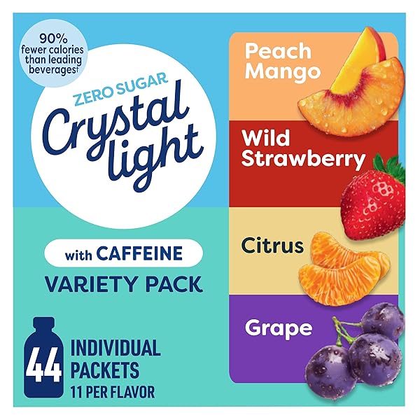 CRYSTAL LIGHT ENERGIZING DRINK MIX WITH CAFFEINE VARIETY...