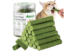 100g Cat Grass Teething Stick, Cats Grass Stick Canned for Indoor Cats, Cat Grasses Treats Hairball Relief and Teeth Cleaning