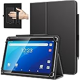 TiMOVO Universal Case for 10.1 Inch Android Tablet with Pen Loop, Black | For All 9.6"-11" Touchscreen Tablet, Two Folding Stand Cover, Hand Strap, Lightweight
