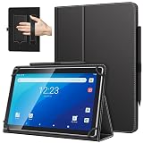 TiMOVO Universal Case for 10.1 Inch Android Tablet with Pen Loop, Lightweight Folding Stand Cover with Hand Strap for All 9.6"-11" Touchscreen Tablet, Black