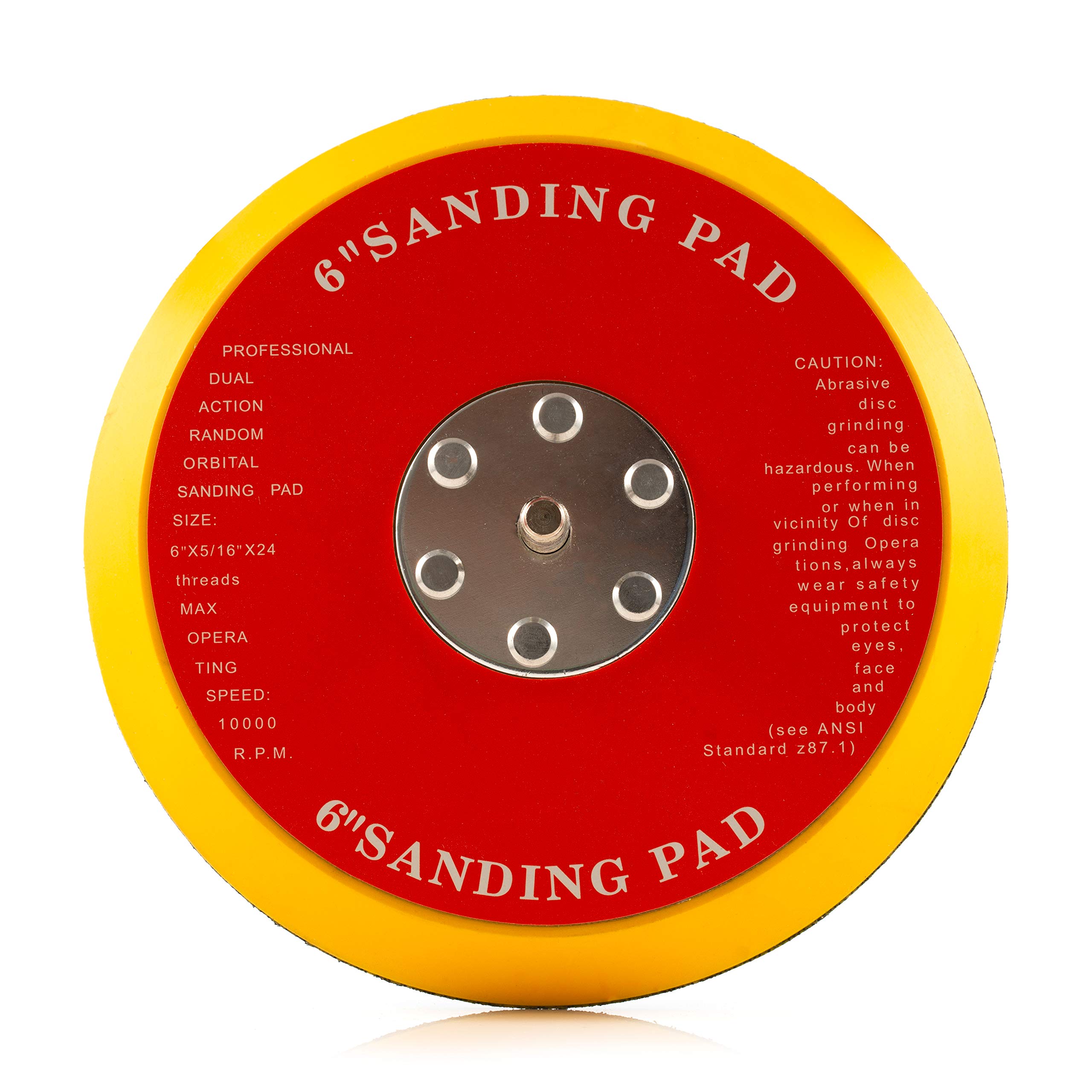 Glass Polish 6 inch (150mm) DA Dual Action Backing pad with 5/16''-24 Thread and 20mm PU Durable Layer - GP12716