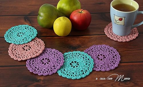 Posavasos de algodón de ganchillo: Amazon.es: Handmade