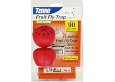 TERRO T2502 Ready-to-Use Indoor Fruit Fly Killer and Trap with Built in Window - 2 Traps + 90 day Lure Supply