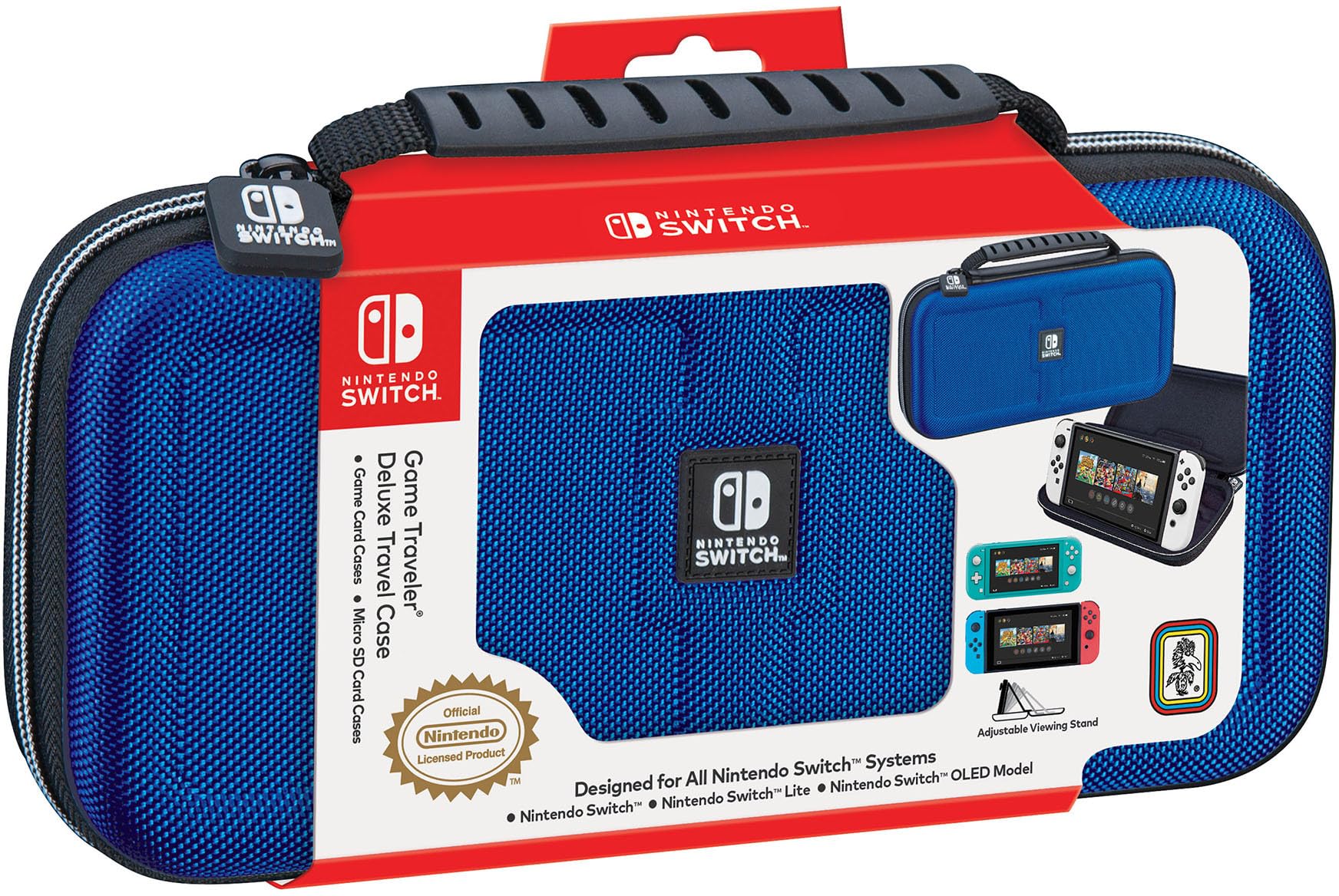 R.D.S. INDUSTRIES, INC. – Game Traveler Deluxe Licensed Travel Case Designed for Nintendo Switch, Lite, OLED, Blue (NNS40SN)