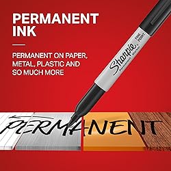 Sharpie Permanent Markers, Fine Point, Black, 40