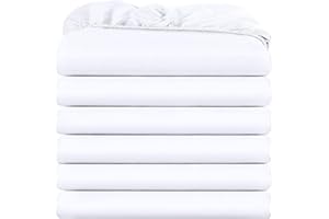 Utopia Bedding Queen Fitted Sheets - Bulk Pack of 6 Bottom Sheets - Soft Brushed Microfiber - Deep Pockets - Shrinkage & Fade Resistant - Easy Care (White)
