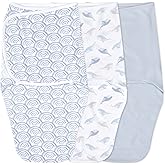 aden + anais Easy Swaddle Wrap, Newborn Wearable Swaddle Blanket, Adjustable Fasteners, 100% Cotton, 3 Pack, 0-3 Months, at S