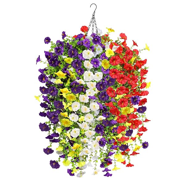 INQCMY ARTIFICIAL FLOWERS FOR OUTDOOR SPRING SUMMER DECORATION...