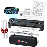 Phomemo M832D Touchscreen Inkless Portable Printer with Case &amp; 3 Roll Paper | 8.5 x 11, 300DPI, Bluetooth Small Mobile Thermal Printer for Phone/Laptop/Tablet, for Travel/Home/Car/School/Office, Black