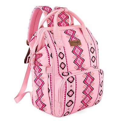 Montana West Wrangler Callie Diaper Bag Backpack with Stroller Straps Multifunction Baby Travel Bag WG2204-9110PK
