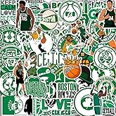 110PCS Boston Basketball Sticker Pack Celtic - Themed Waterproof Vinyl Decals for Laptops, Water Bottles, Cars, Helmets, Skateboards - Cool Gifts for Kids, Teens & Basketball Fans
