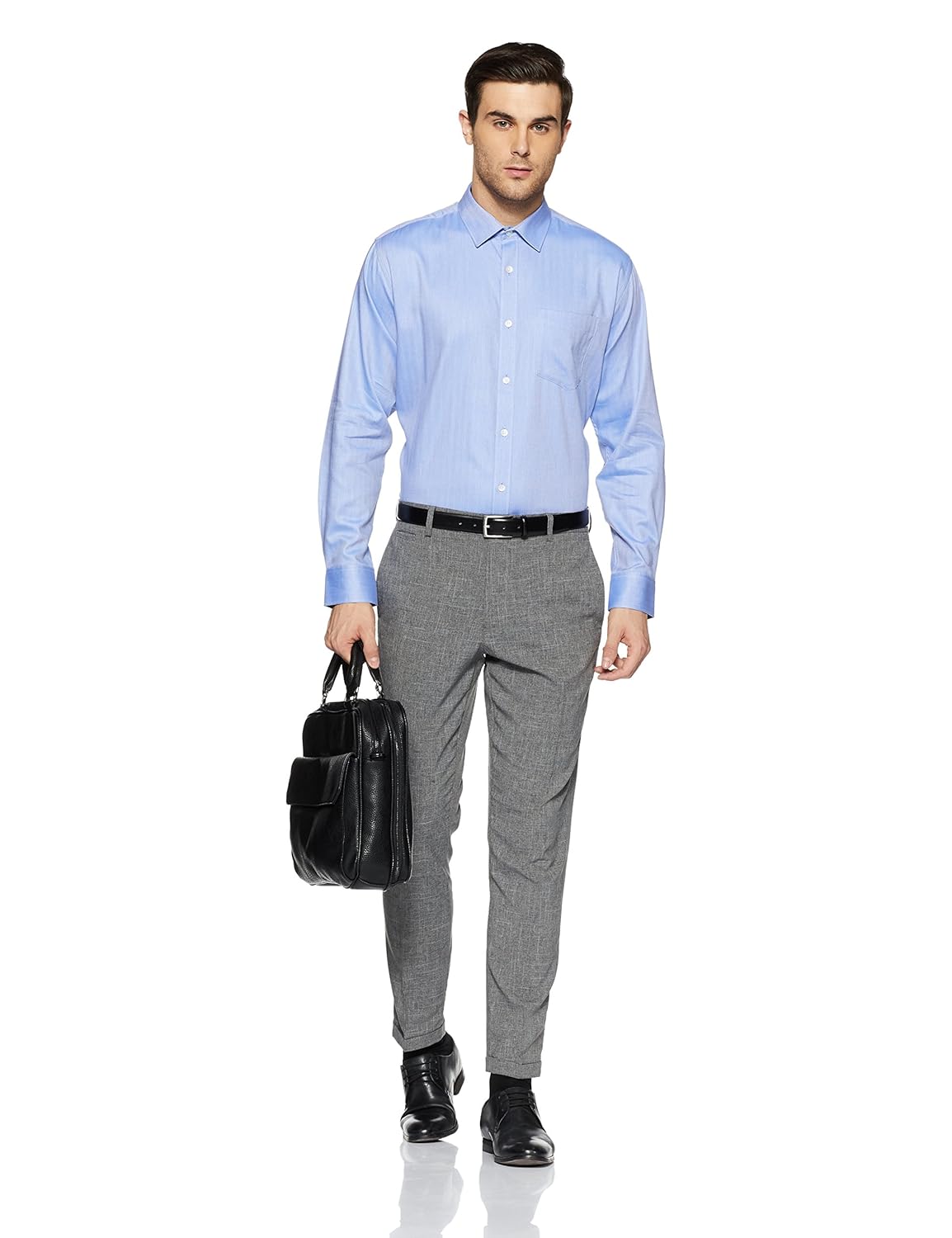 symbol amazon brand men's formal premium dobby regular fit shirt