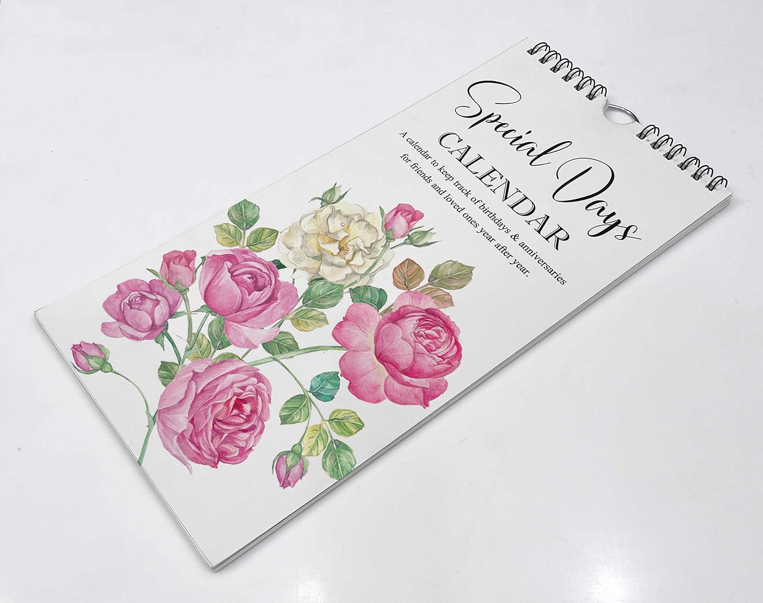 Inkdotpot Floral Perpetual Calendar Birthday Wall Hanging Anniversary Special Event Reminder Calendar Book Journal Stationary Wall Hanging Birthday Gift Card Planner Organizer - Image 3