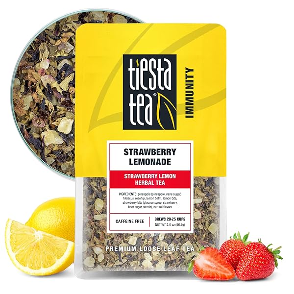TIESTA TEA – STRAWBERRY LEMONADE, LOOSE LEAF, STRAWBERRY...