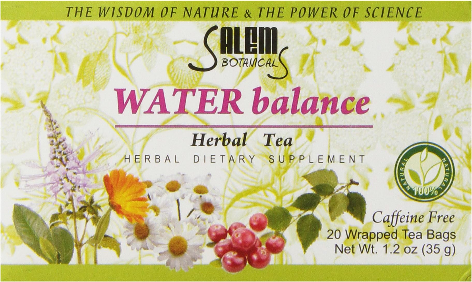 Salem BotanicalsHerbal Tea, Water Balance, 20 Count
