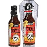 Blair's Ultra Death Sauce 5 Oz - Habanero, Jolokia, Scorpion Peppers - 900x Hotter Than a Jalapeno! - Comes with Skull Key Chain