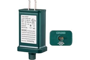 Enhon 29V LED Power Supply, UL Certification LED Transformer Replacement Class 2 Power Supply, Low Voltage Transformer US Plug Adapter for Christmas Tree Light, Green, Right Positive(TS-26WL29V)