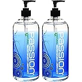 Twin Pack Natural Water-Based Lubricant, 34 oz Each, Total 68oz