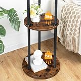 HOOBRO Coat Stand 8 Hooks 2 Shelves Hall Tree Rustic Brown EBF33YM01G1 view 6