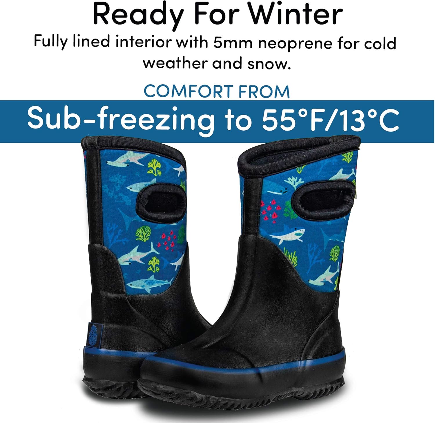  | LONECONE Insulating All Weather MudBoots for Toddlers and Kids - Warm Neoprene Boots for Snow, Rain, and Muck | Boots