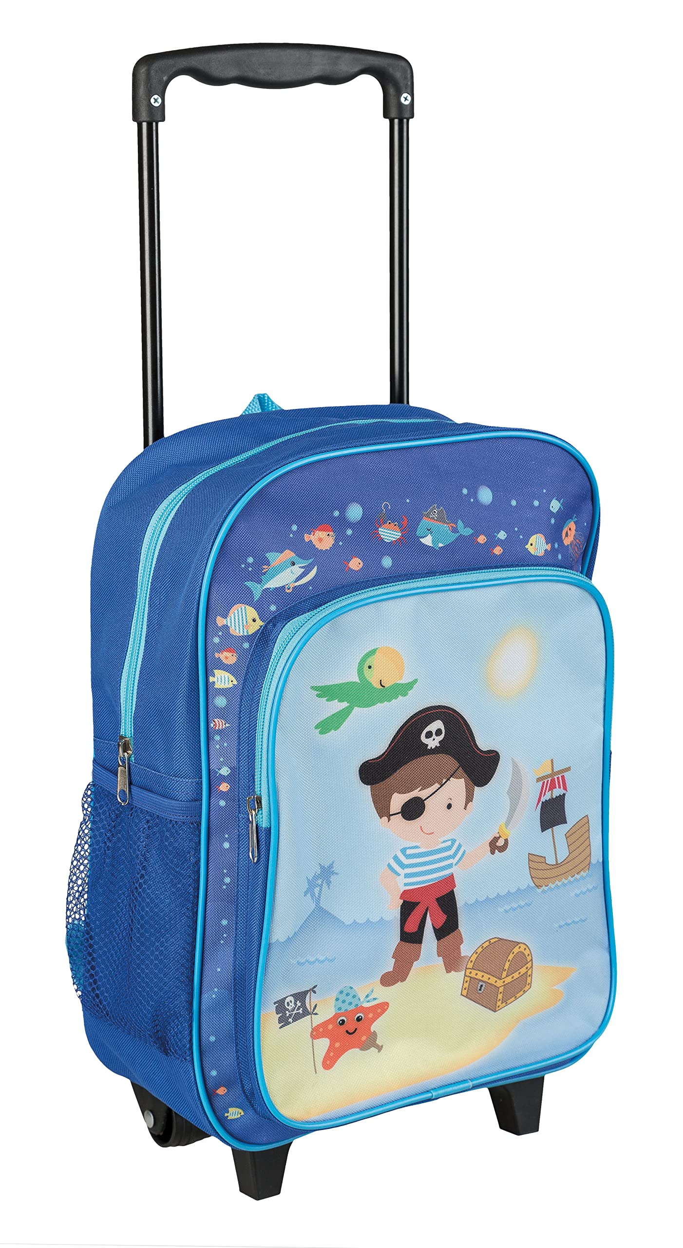 Idena Children's Luggage, Pirate (Blue) - 22045