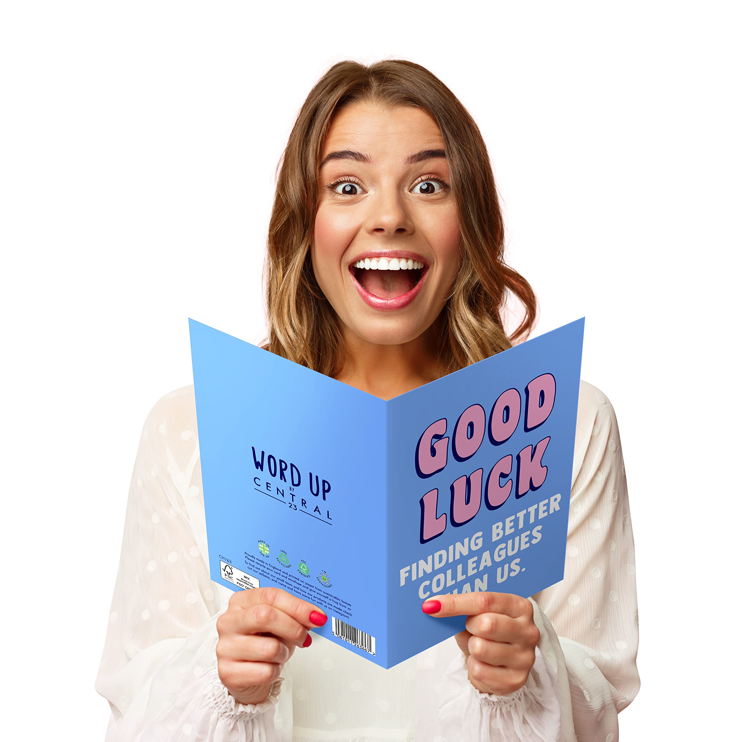 Central 23 Goodbye Card For Colleague - 'Good Luck Finding Better' - Giant Coworker Leaving Card - Hilarious Farewell Card - New Job Card - Comes With Stickers