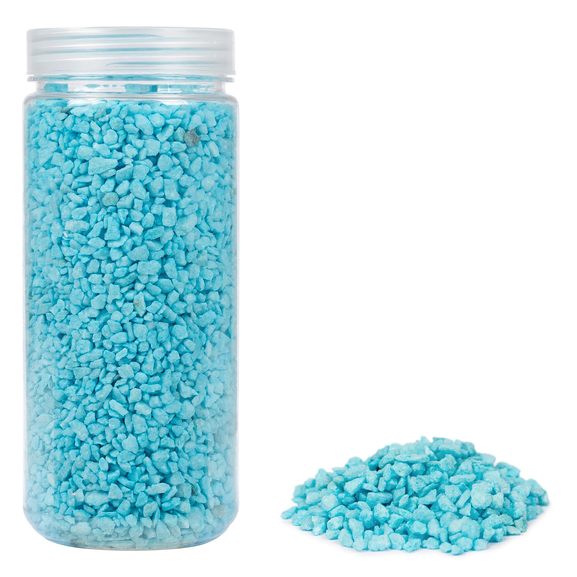 HEKU Coarse Decorative Granules in Light Blue, Approx. 750 g, Versatile, Ideal for Weddings and Craft Projects, Resealable Tin