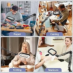 10X Rectangle Magnifying Glass with Light and
