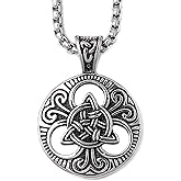 HAQUIL Triquetra Necklace, Celtic Knot Triquetra Pendant, Celtic Jewelry Gift for Men and Women