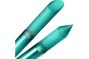 Glass Cuticle Pusher by GLADZY - Manicure Stick, Genuine Czech Quality, Professional Precision Filing Cuticle Remover, Abrasive Surface Never Wears Out