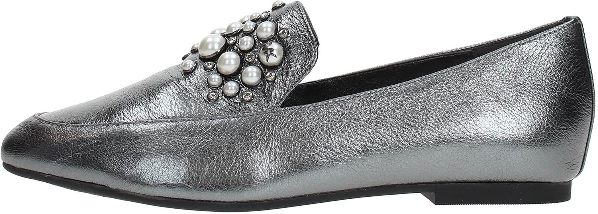 silver studded loafers