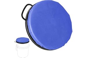5 Gallon Bucket Seat for Yeti Bucket Only, Swivel Bucket Lid with Padded Top for Cozy Sitting, Bucket Seat Cushion for Outdoo