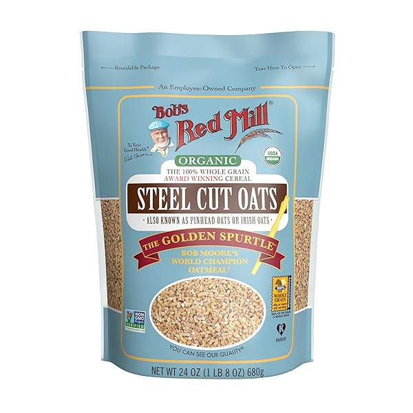 BOB’S RED MILL ORGANIC STEEL CUT OATS, 24OZ...
