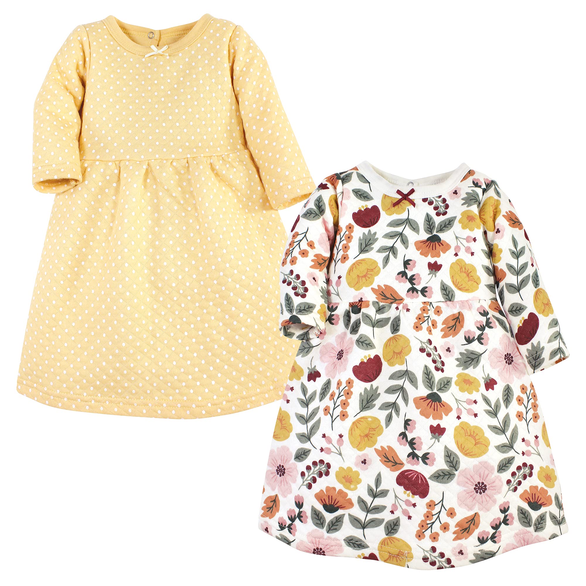 Photo 1 of *** ONLY THE FLORAL DRESS IN THE PICTURE ***Hudson Baby Infant and Toddler Girl Cotton Dresses, Fall Botanical, 12-18 Months