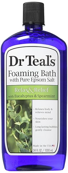 DR TEAL’S FOAMING BATH (EPSOM SALT), EUCALYPTUS SPEARMINT, 34 FLUID OUNCE