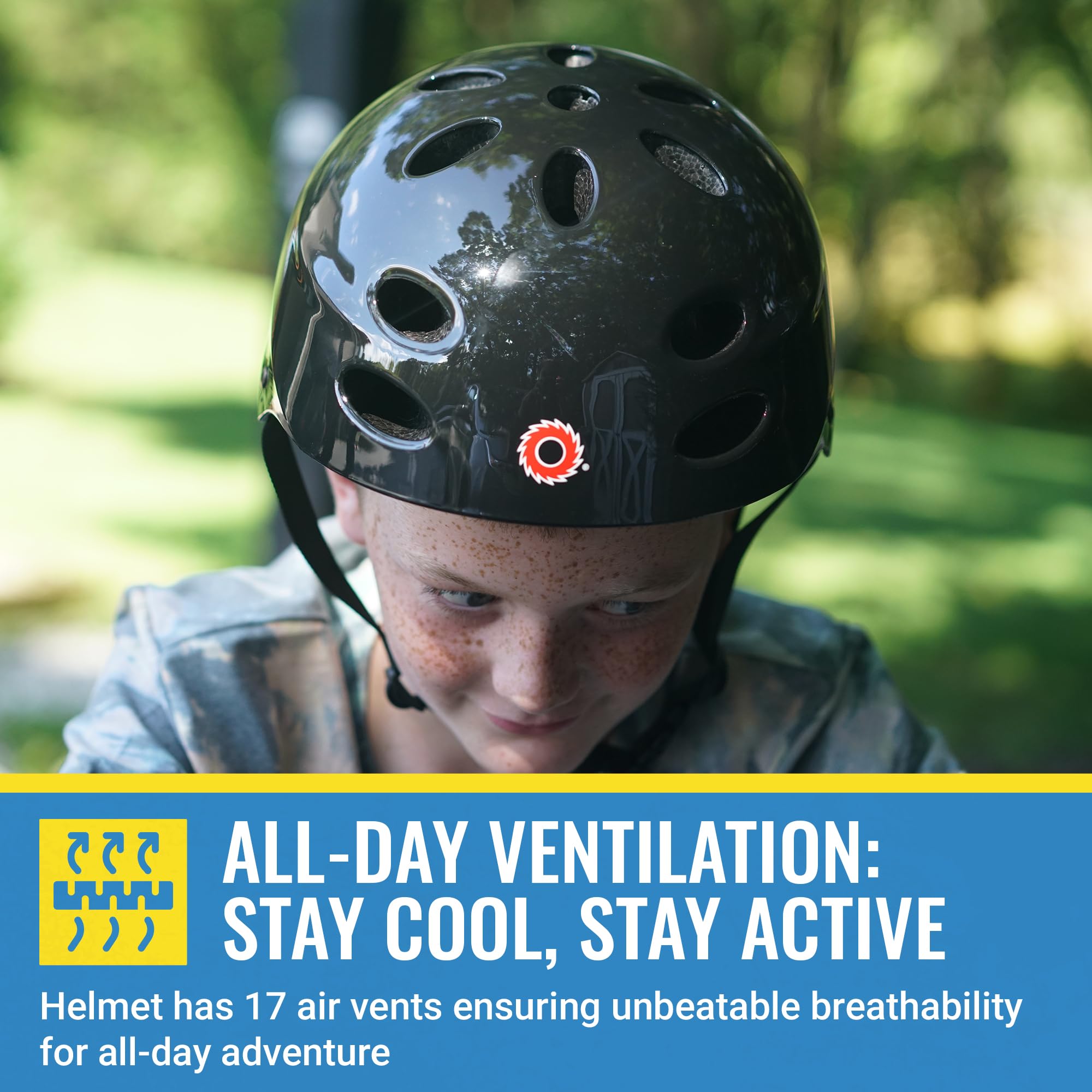 Razor V-17 Youth Multi-Sport Helmet - CPSC Approved Kid’s Helmet with Adjustable Strap - Durable Helmet with Foam Padding for Biking, Skating, and Other Outdoor Sports