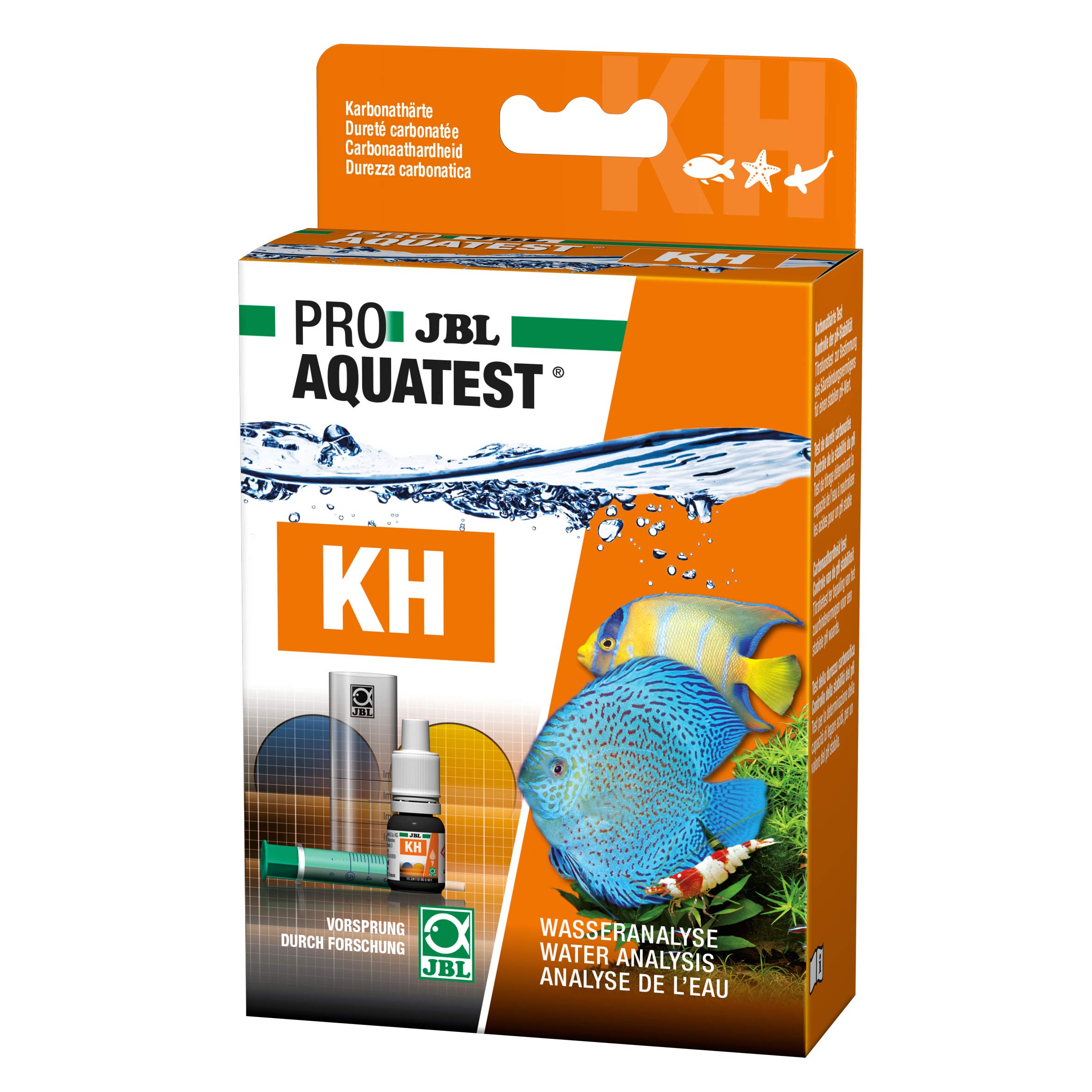 JBL Water Test Set, For fresh and saltwater aquariums and ponds, ProAquaTest KH Carbonate hardness